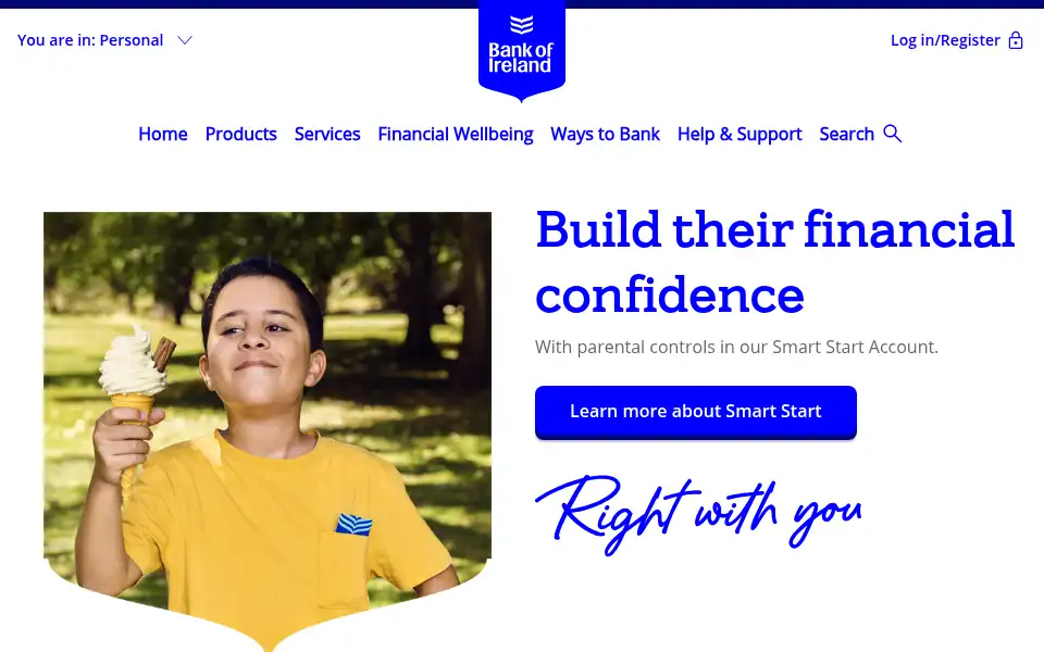 Screenshot of bankofireland.com
