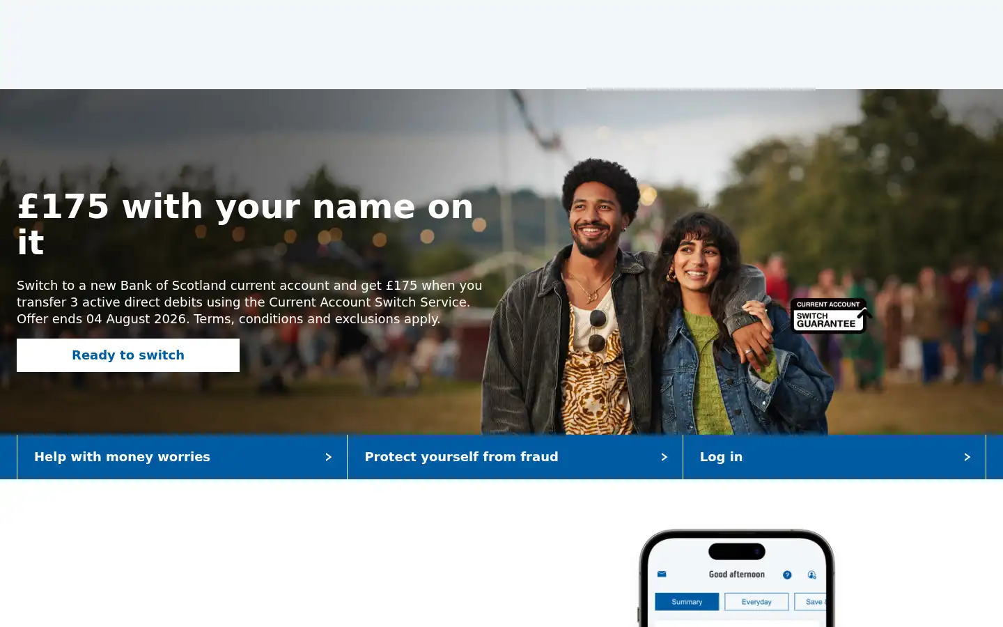 Screenshot of bankofscotland.co.uk