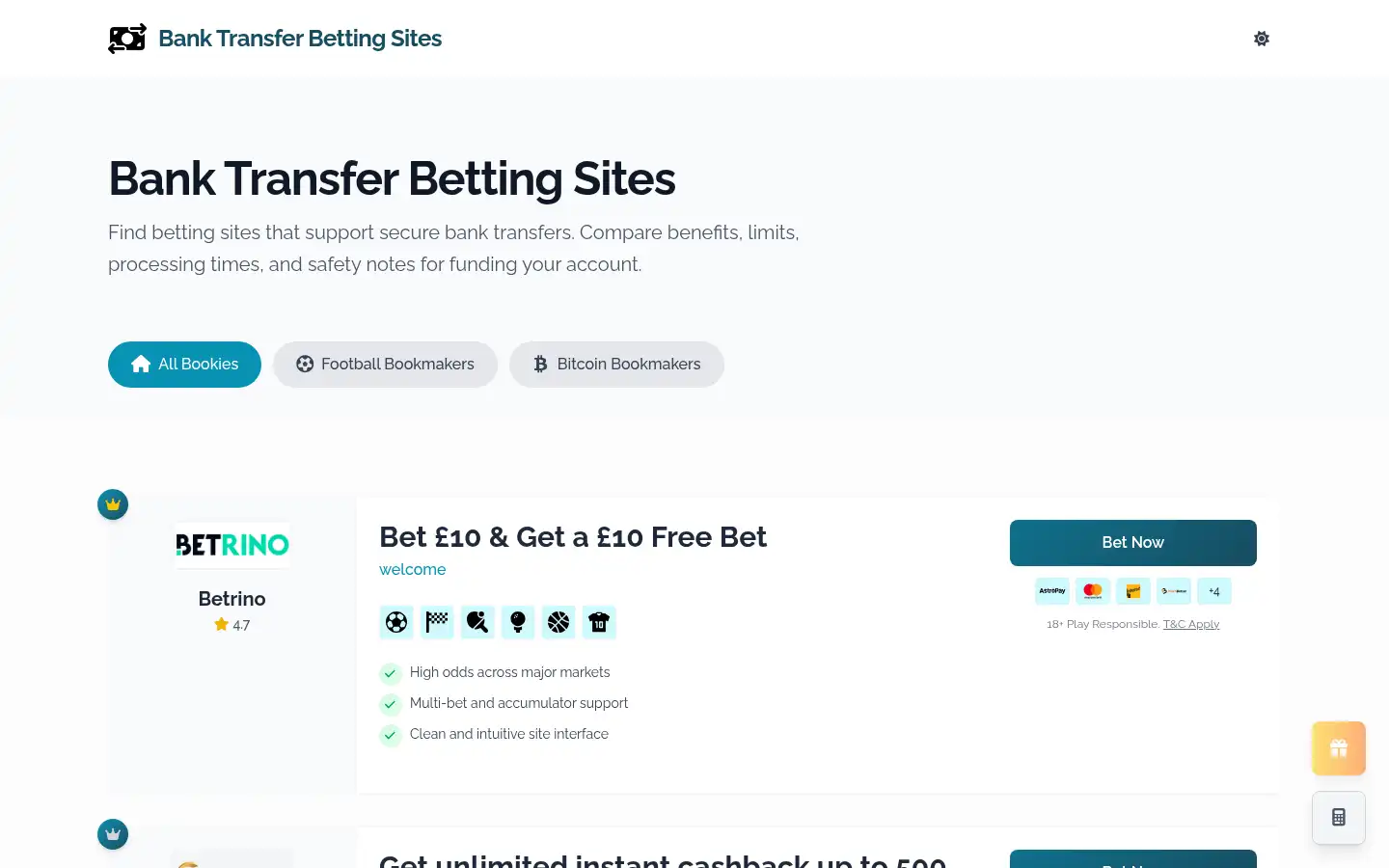 Screenshot of banktransferbettingsites.world