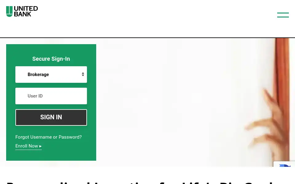 Screenshot of bankwithunited.com