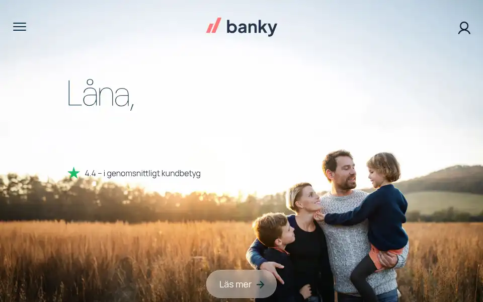 Screenshot of banky.se
