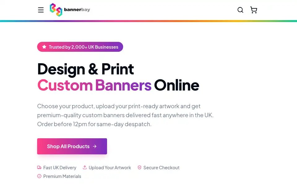 Screenshot of bannerbay.co.uk