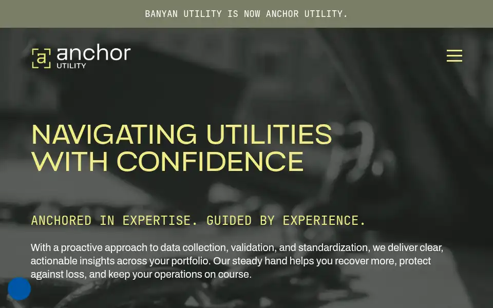 Screenshot of banyanutility.com