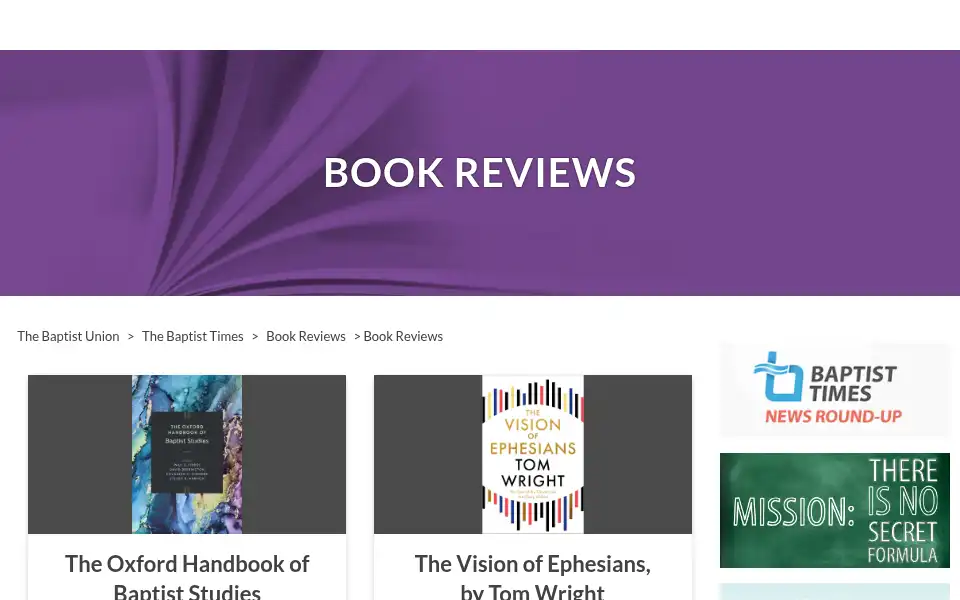 Screenshot of baptist.org.uk