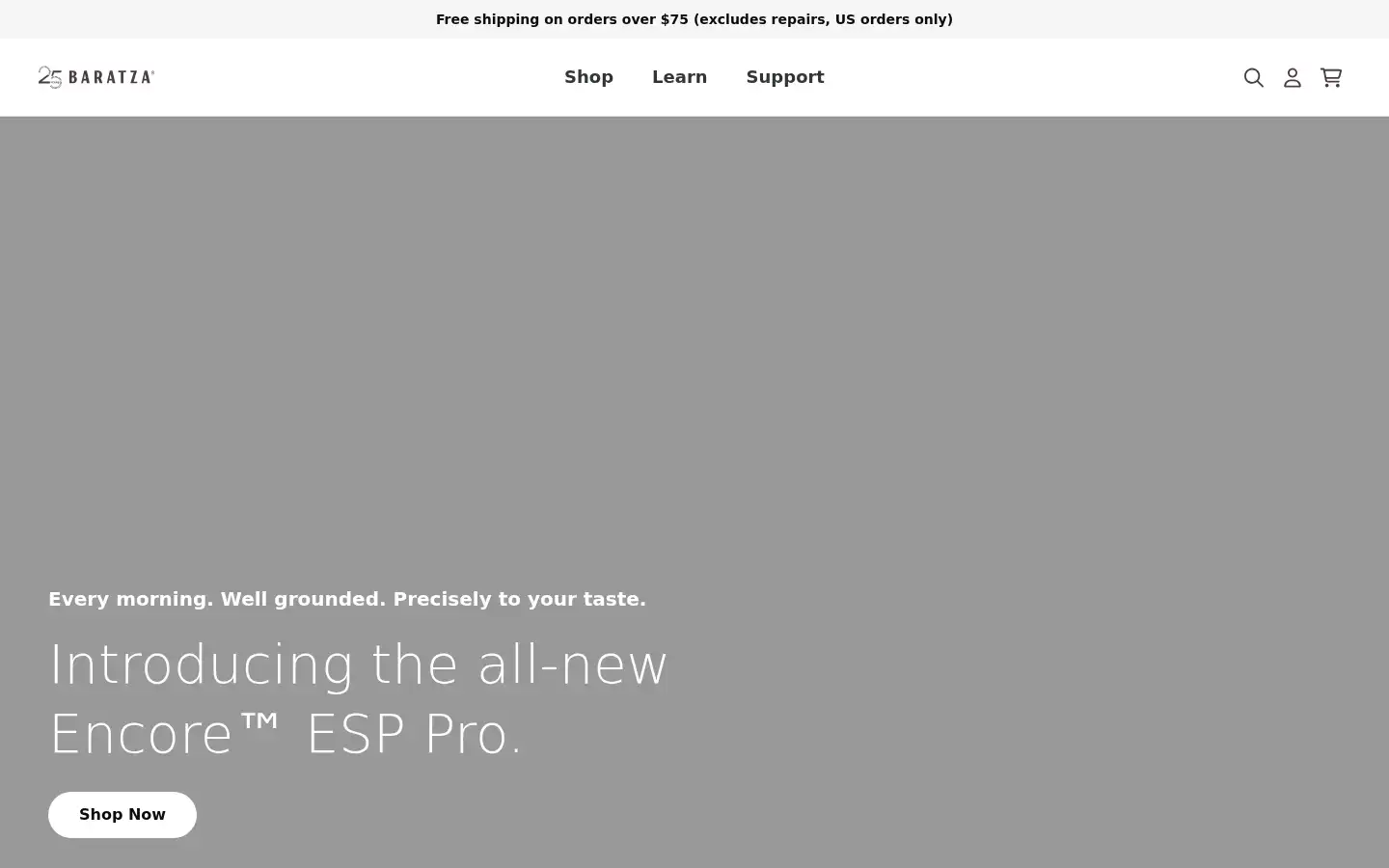 Screenshot of baratza.com