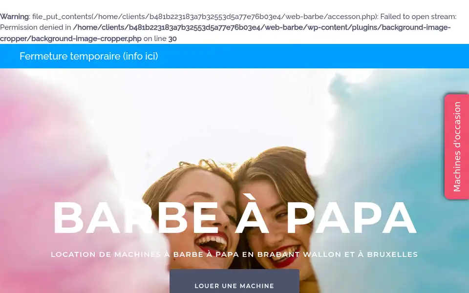 Screenshot of barbe-a-papa.be