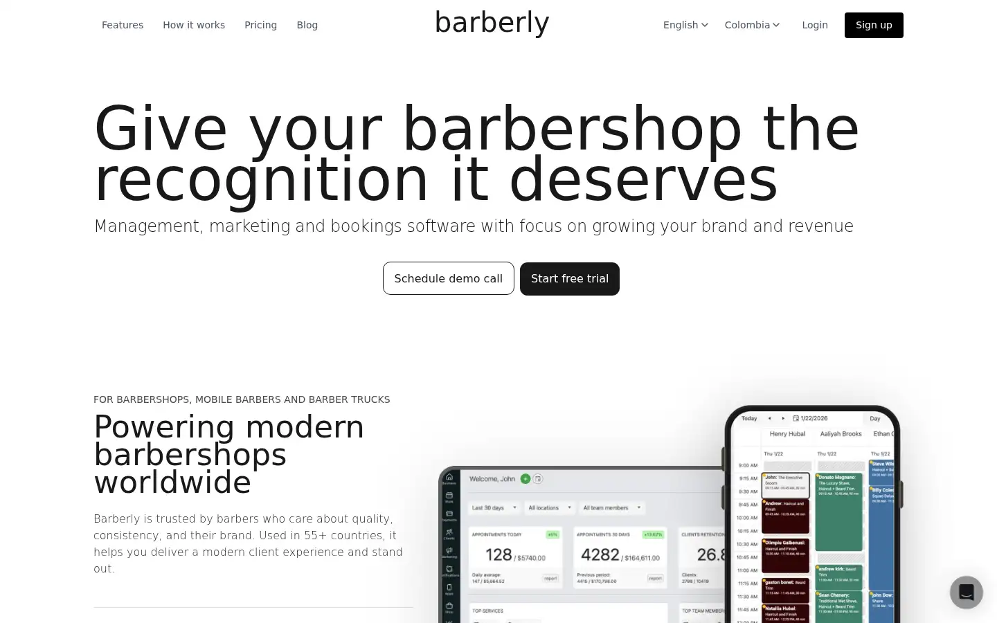 Screenshot of barberly.com