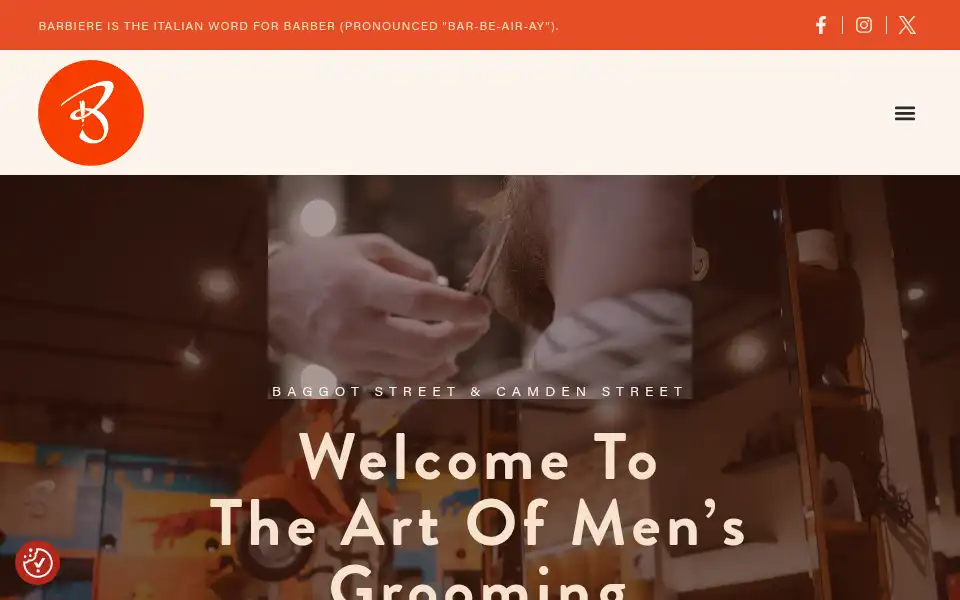 Screenshot of barbiere.ie
