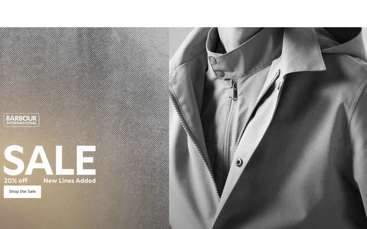 Screenshot of barbour.com