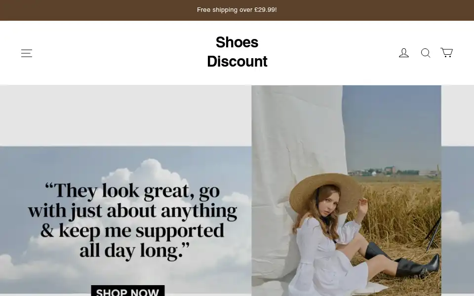 Screenshot of barbourshoes.com