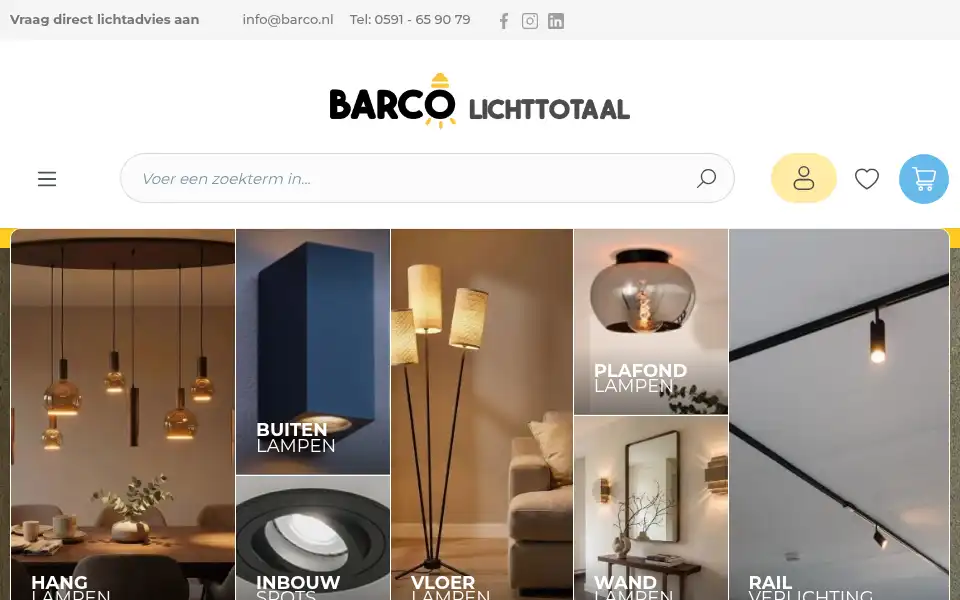 Screenshot of barco.nl