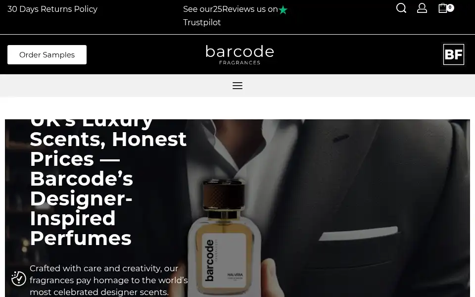 Screenshot of barcodefragrances.co.uk