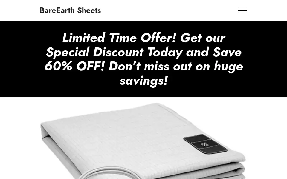 Screenshot of bareearth-sheets.com