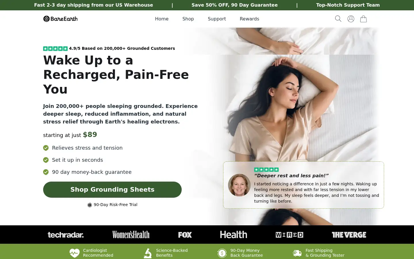 Screenshot of bareearthlife.com