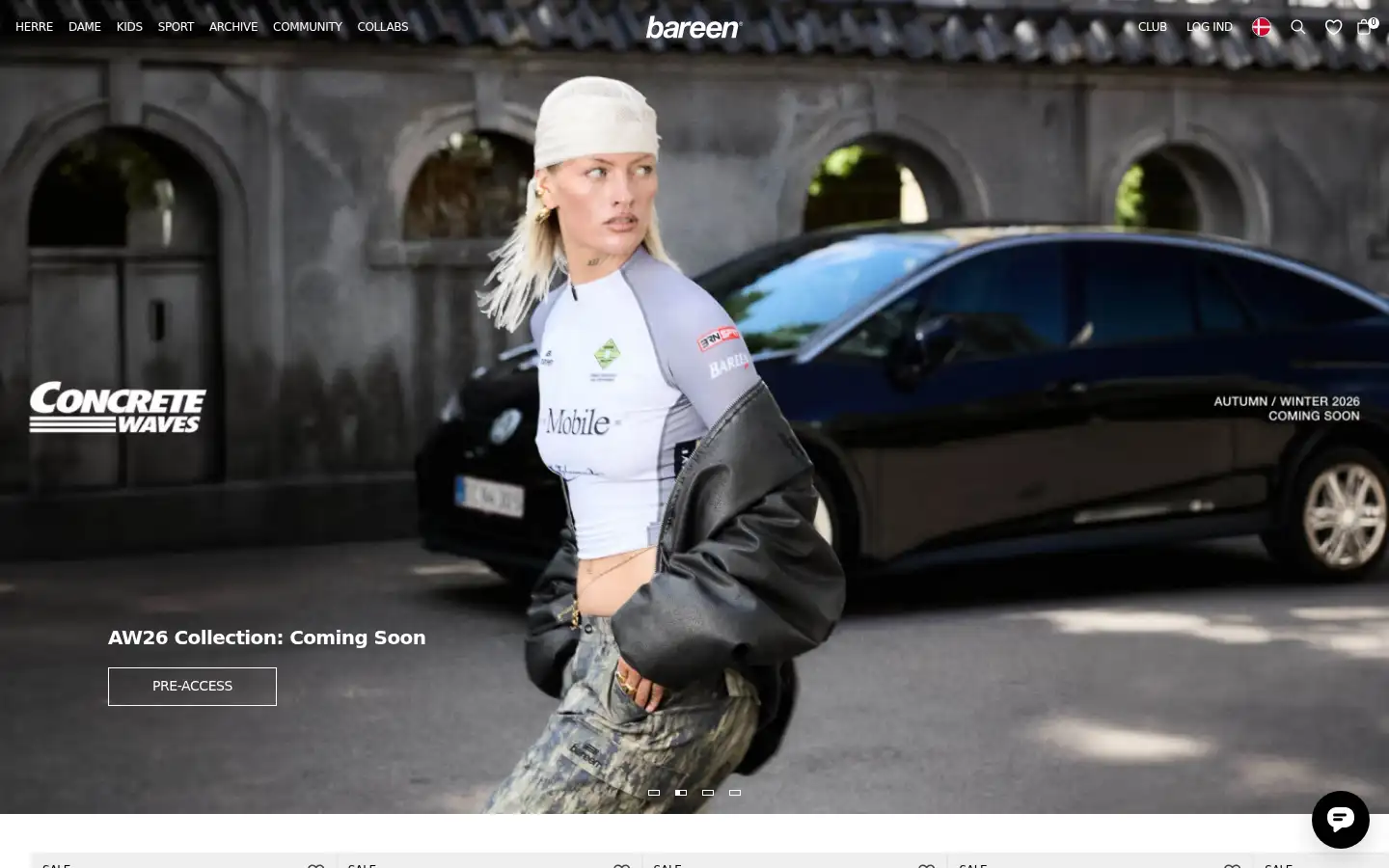 Screenshot of bareen.dk