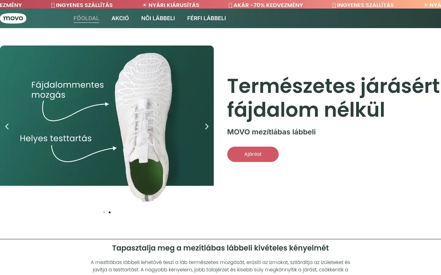 Screenshot of barefootter.hu