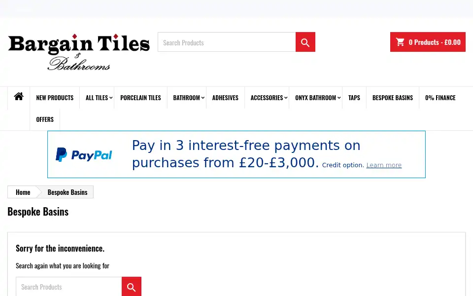 Screenshot of bargain-tiles.co.uk