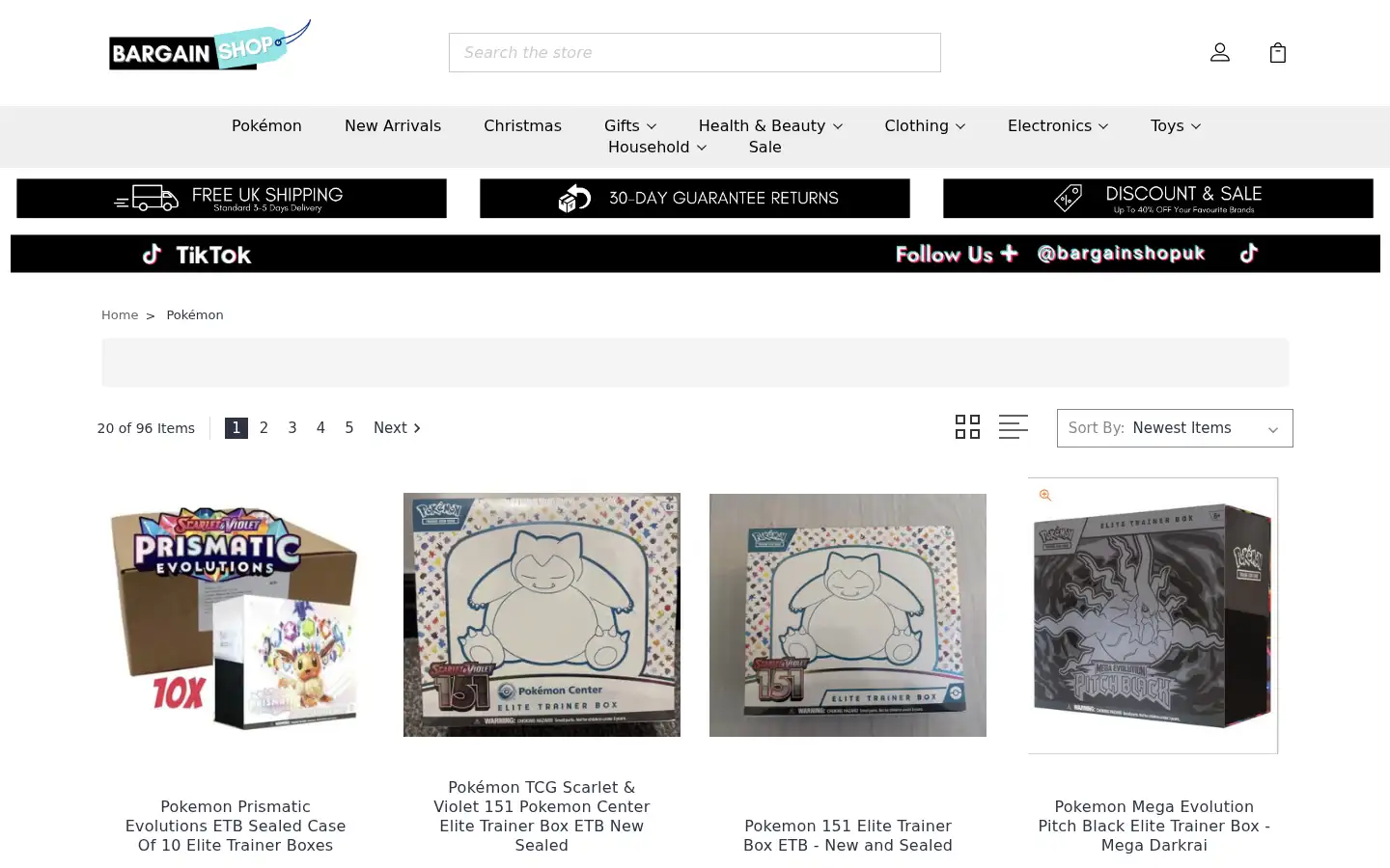 Screenshot of bargainshopuk.co.uk