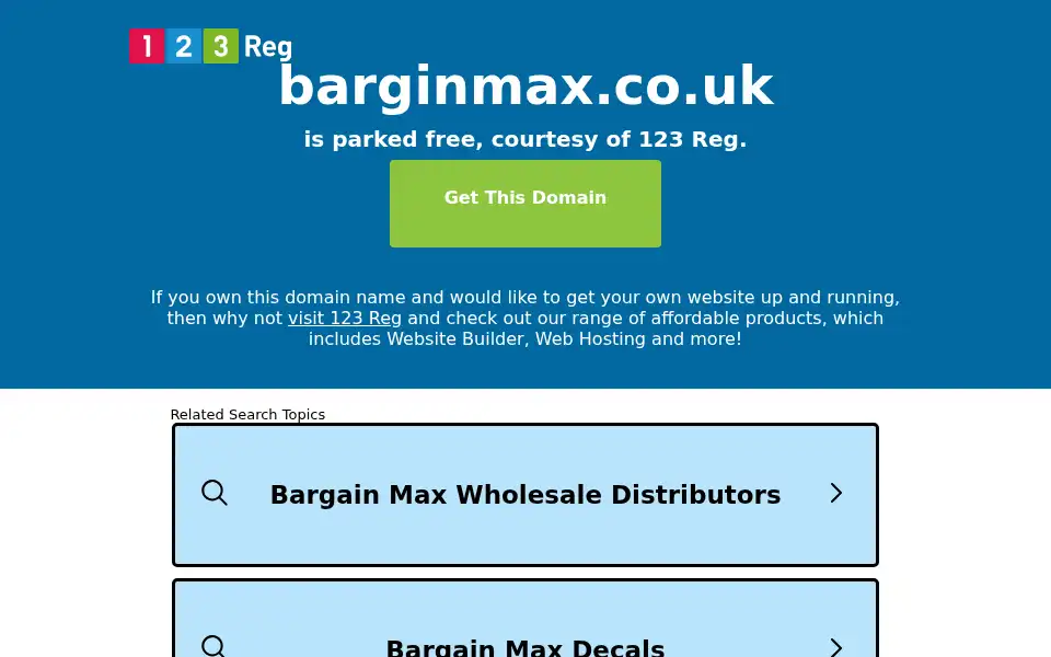 Screenshot of barginmax.co.uk