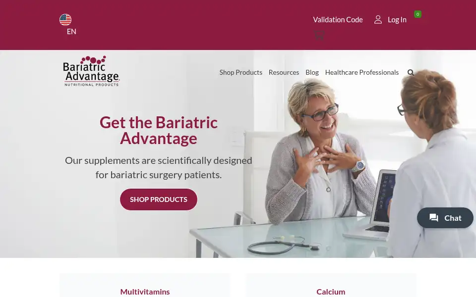 Screenshot of bariatricadvantage.com