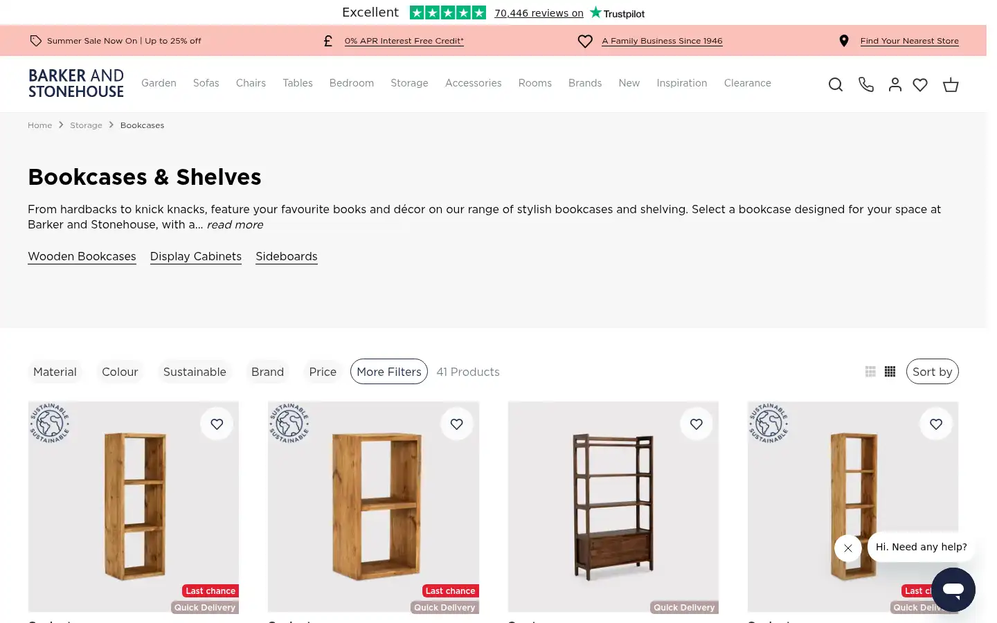 Screenshot of barkerandstonehouse.co.uk