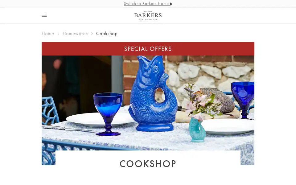 Screenshot of barkers.co.uk