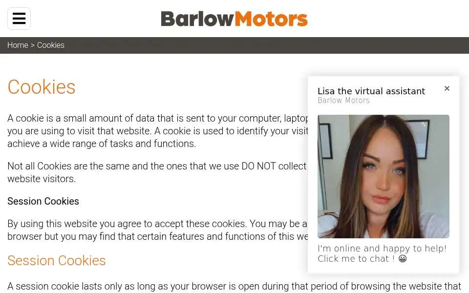 Screenshot of barlowmotorsgroup.co.uk