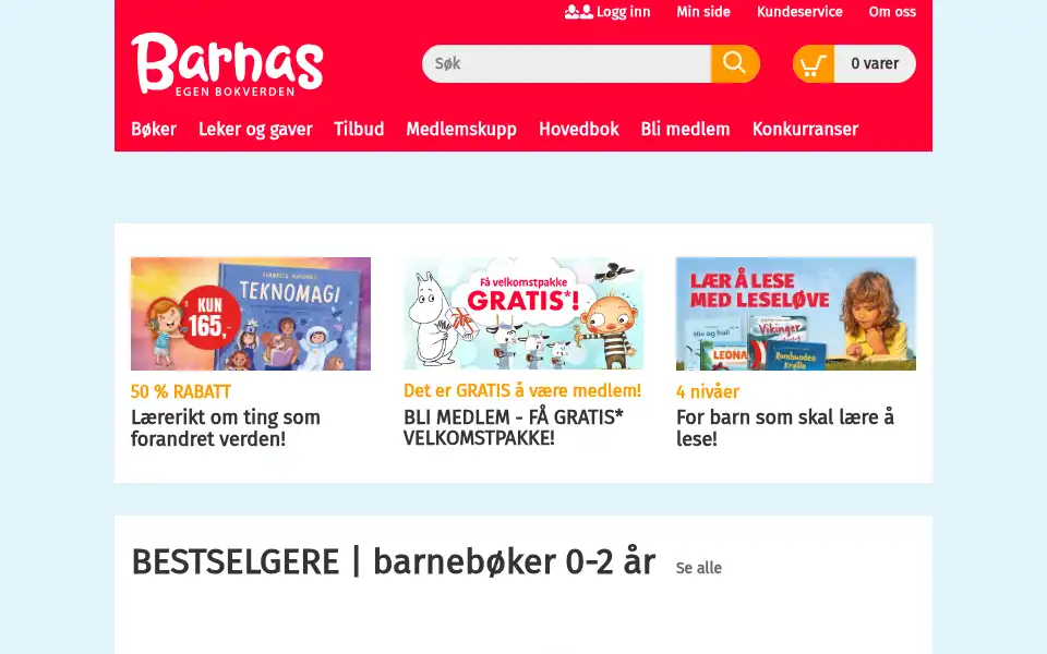 Screenshot of barnasegenbokverden.no
