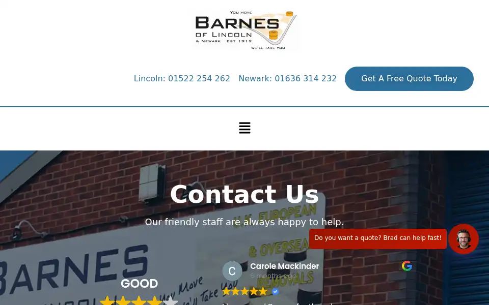 Screenshot of barnesoflincoln.co.uk