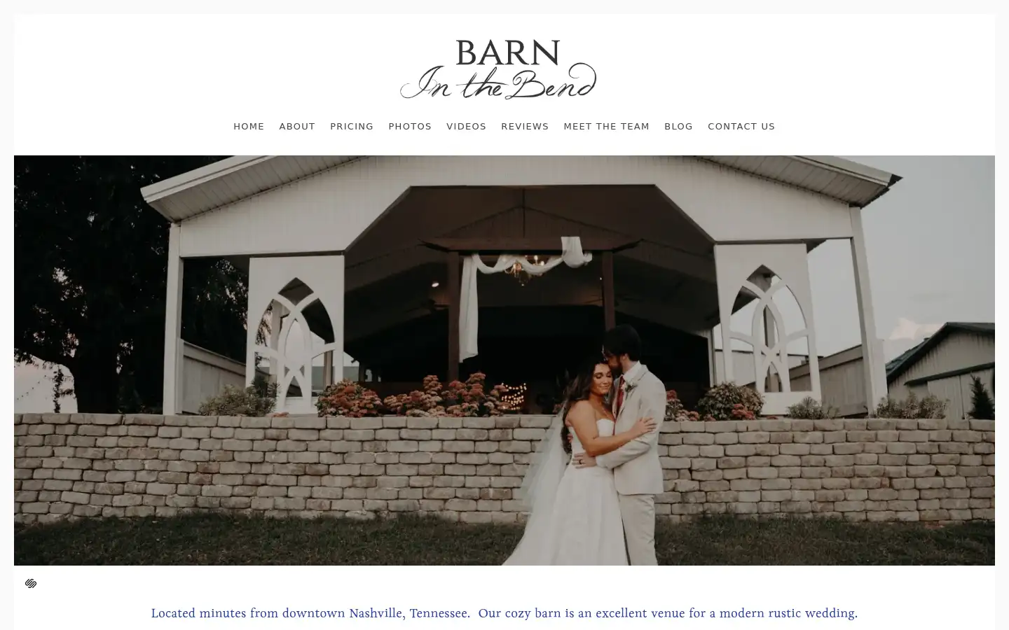 Screenshot of barninthebend.com