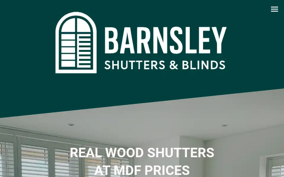 Screenshot of barnsleyshuttersandblinds.co.uk