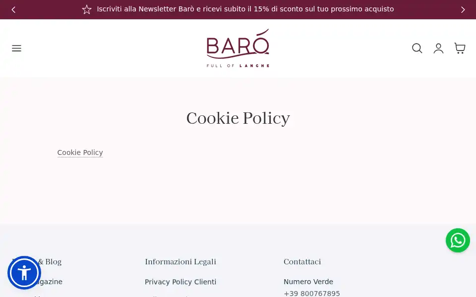 Screenshot of barocosmetics.com