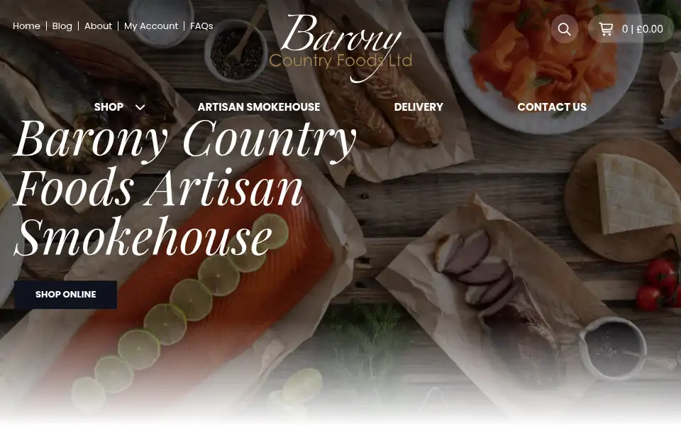 Screenshot of baronycountryfoods.co.uk
