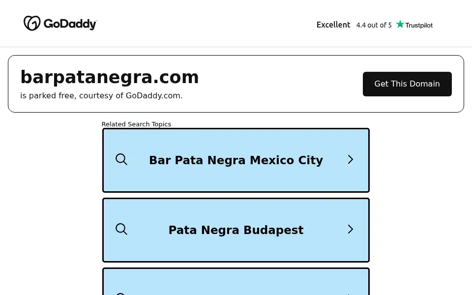 Screenshot of barpatanegra.com