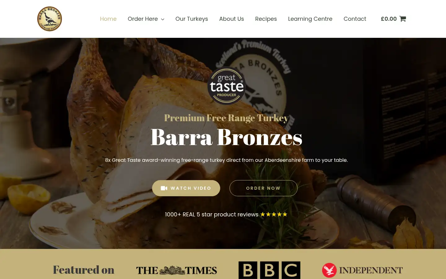 Screenshot of barrabronzes.co.uk