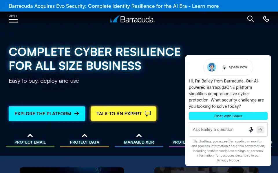 Screenshot of barracuda.com