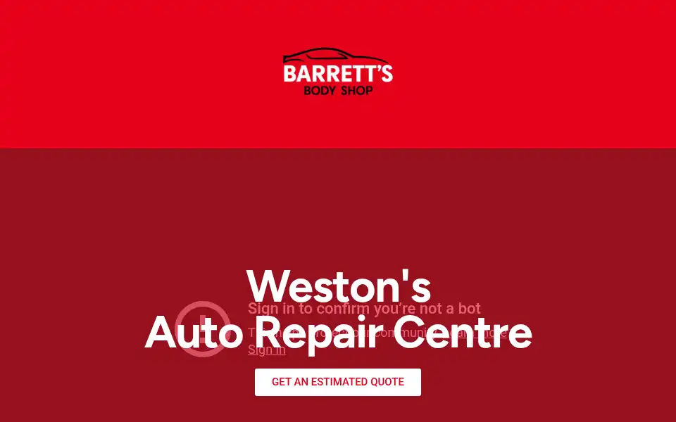 Screenshot of barrettsbodyshop.com