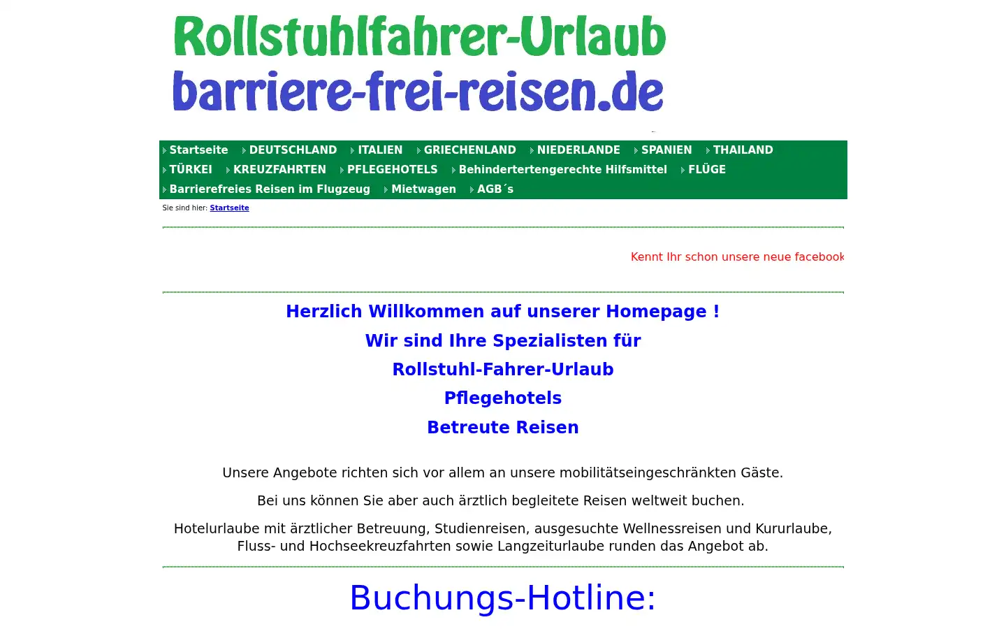 Screenshot of barriere-frei-reisen.de