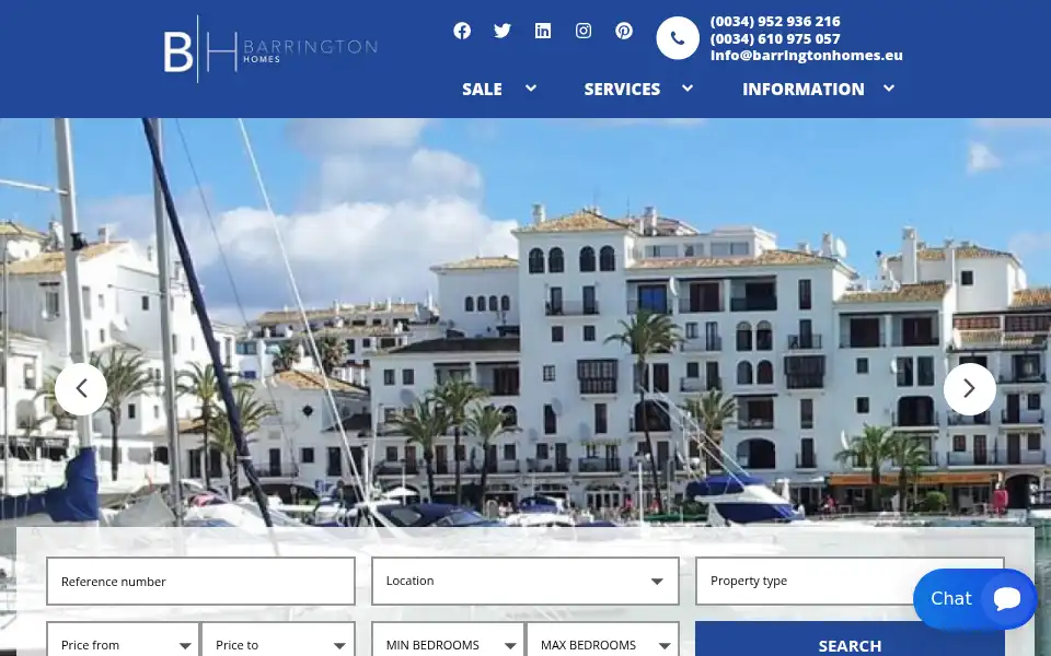 Screenshot of barringtonhomes.eu