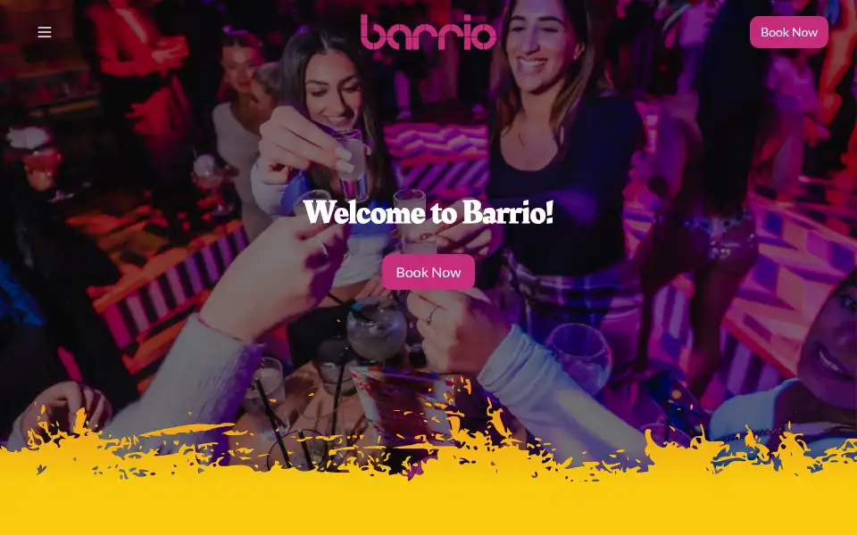 Screenshot of barriobars.com