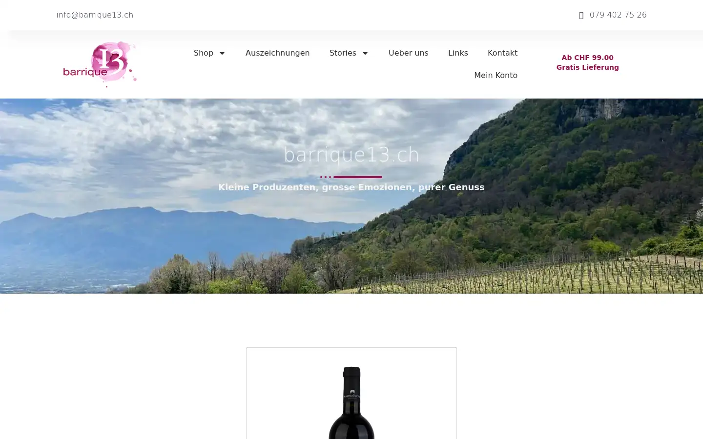Screenshot of barrique13.ch