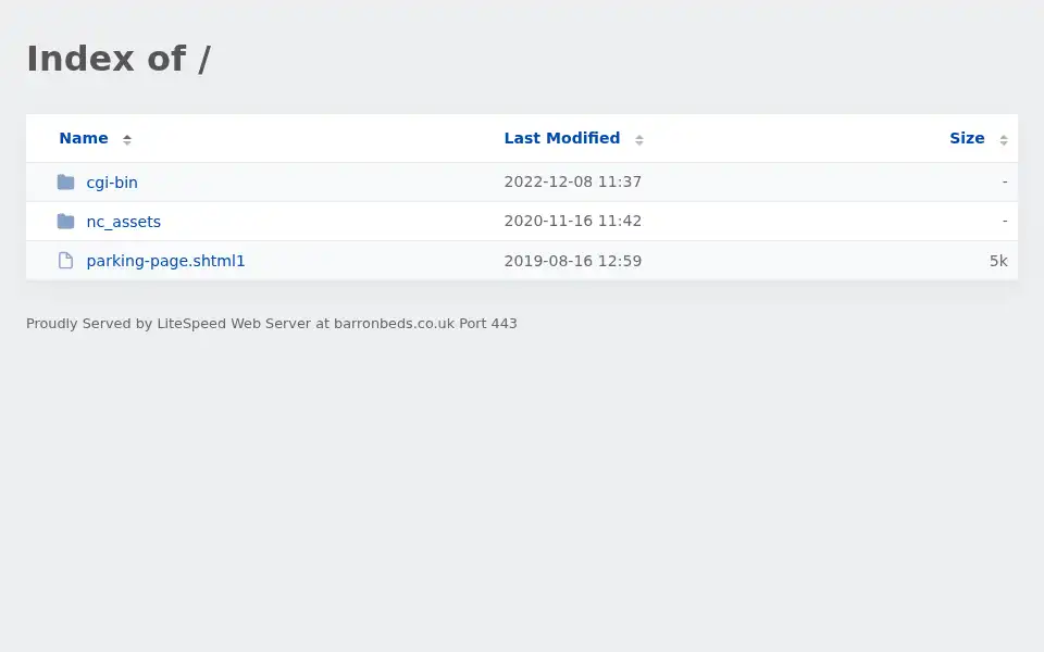 Screenshot of barronbeds.co.uk