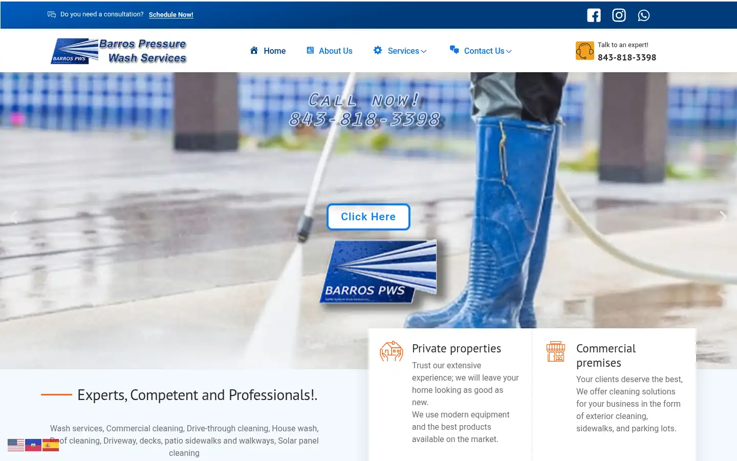 Screenshot of barrospws.com