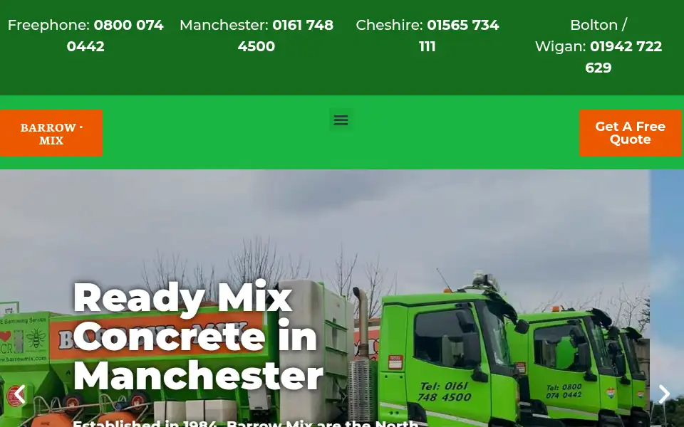 Screenshot of barrowmixconcrete.com