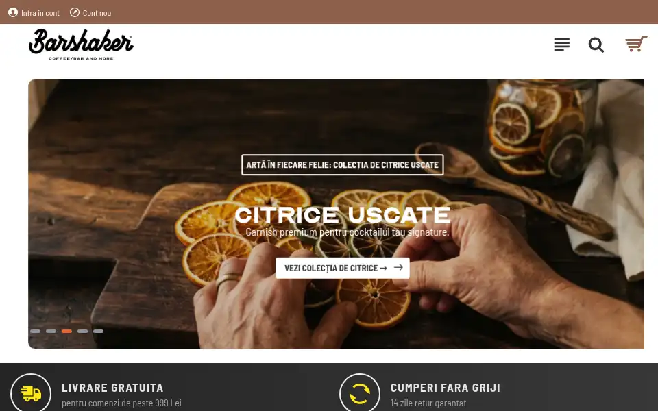 Screenshot of barshaker.ro
