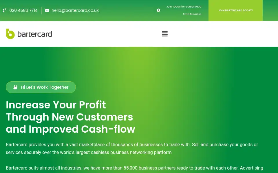 Screenshot of bartercard.co.uk