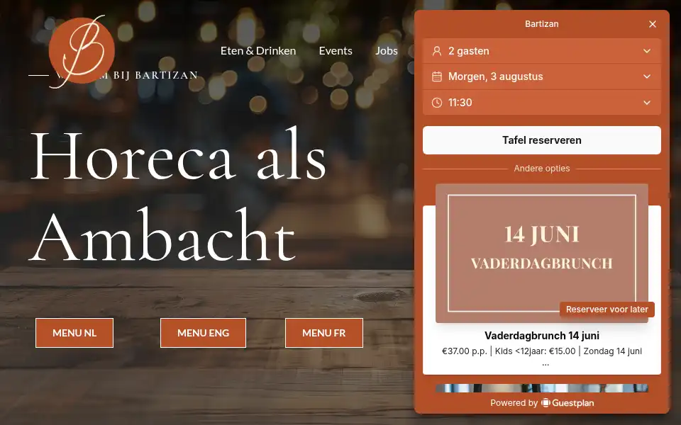 Screenshot of bartizan.be