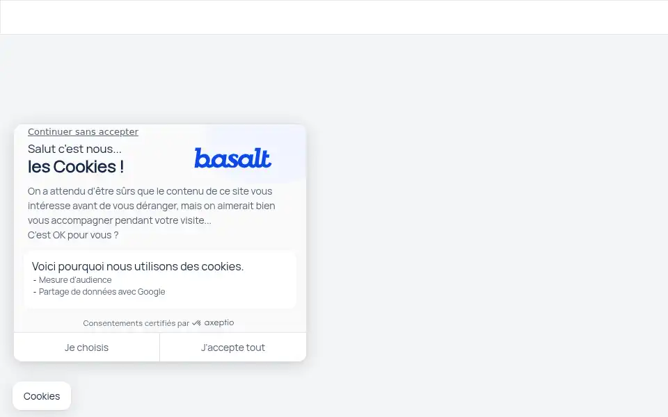 Screenshot of basalt.fr