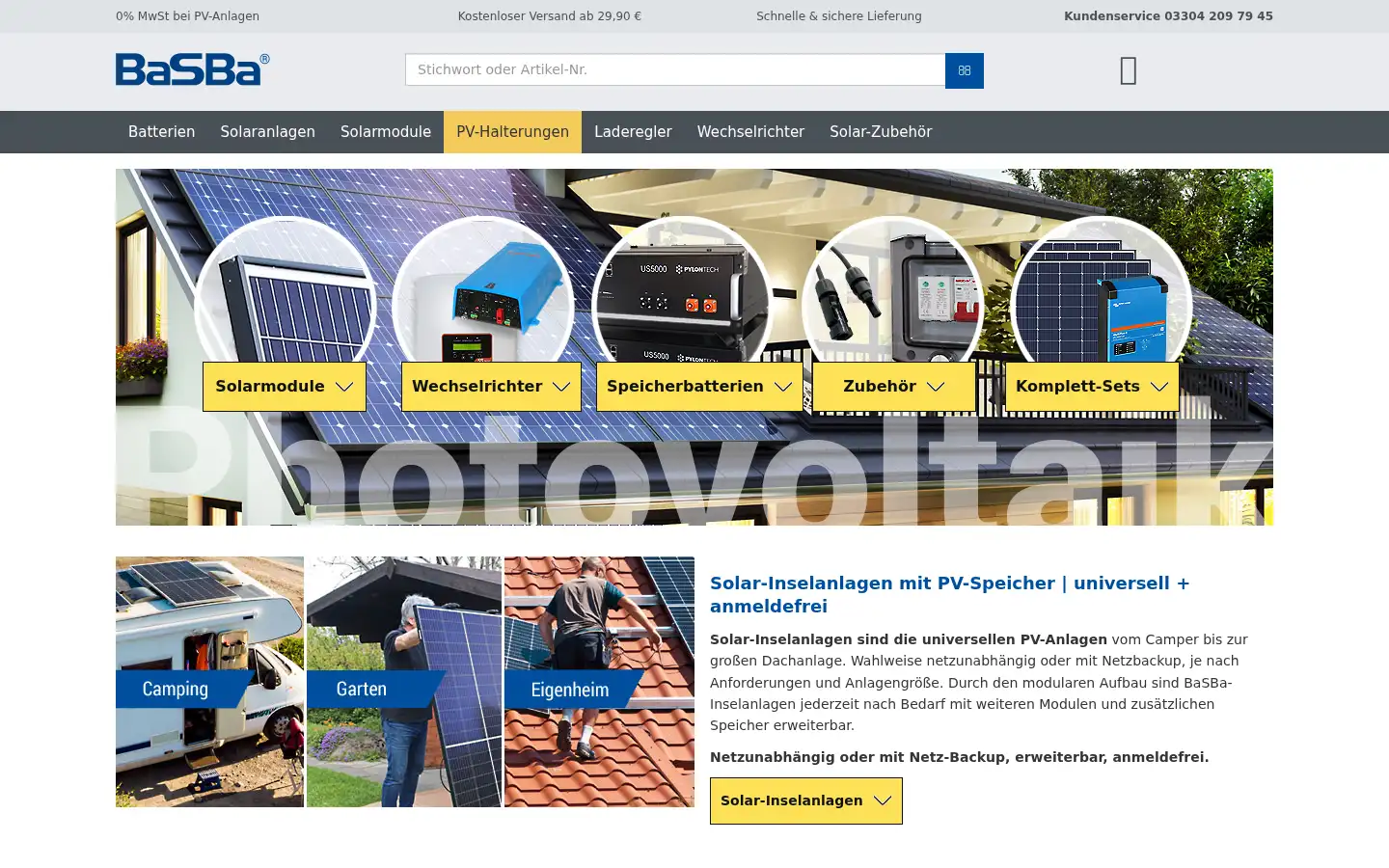 Screenshot of basba.de