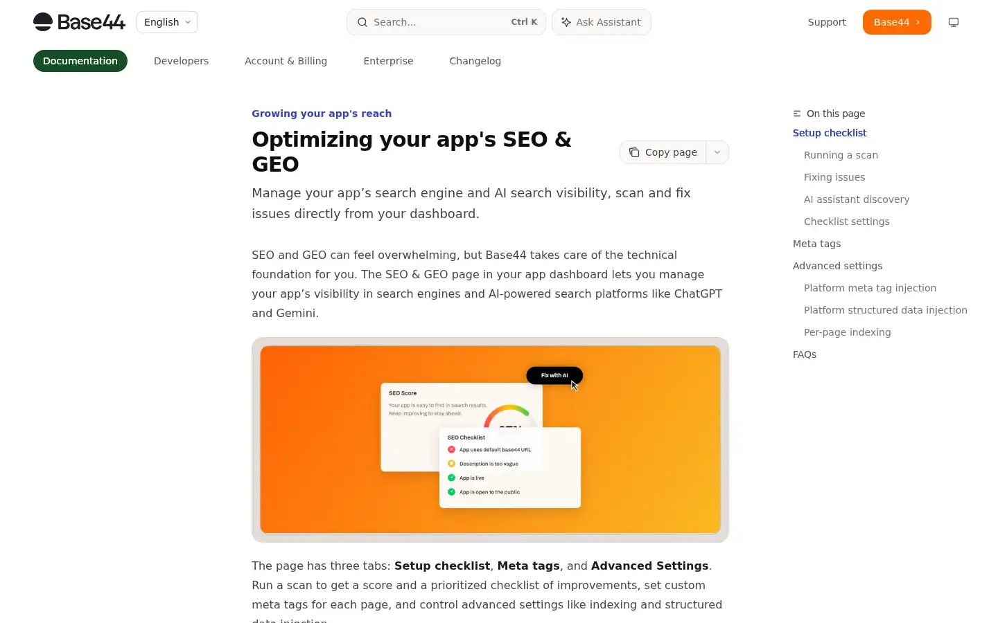 Screenshot of base44.com